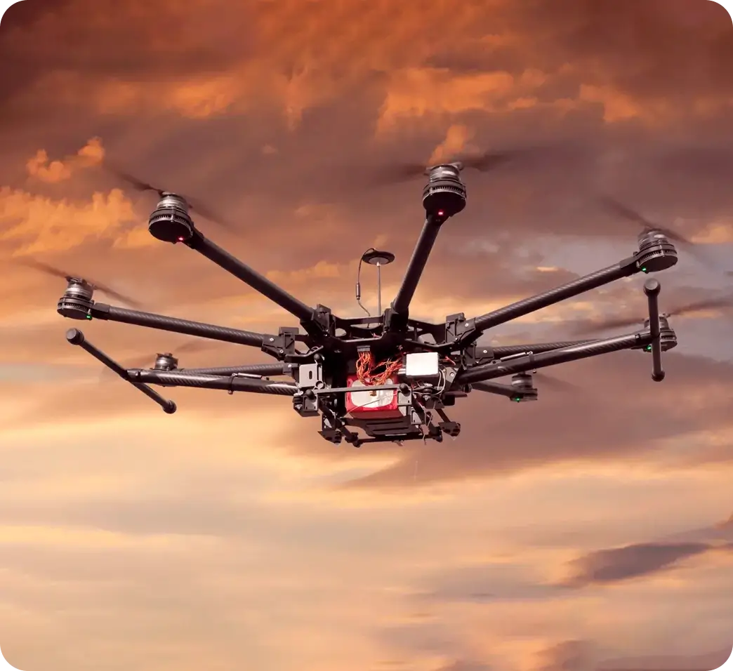 Aerial Security Drone Surveillance Services | American Security Force Aerial security drone used for surveillance and monitoring by American Security Force