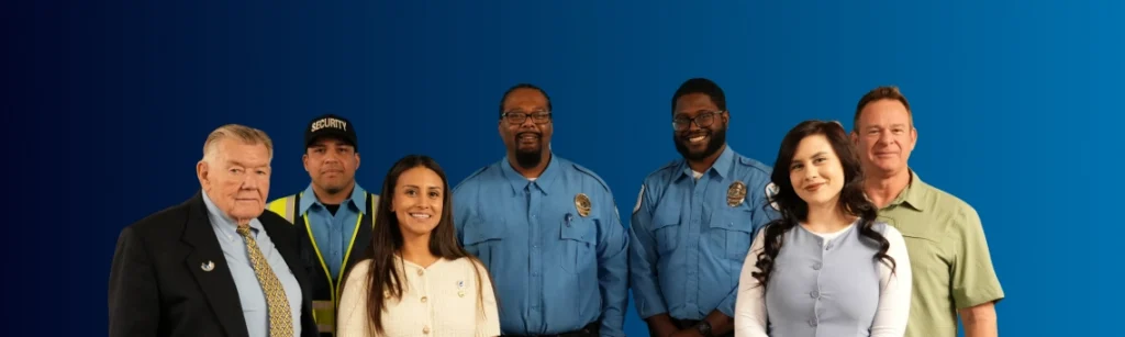 Professional Security Team | American Security Force Guards & Staff Diverse team of American Security Force guards and professionals standing together representing security services